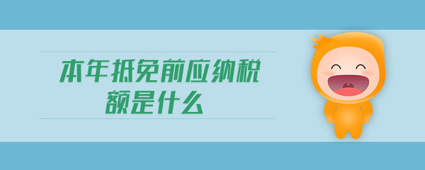 本年抵免前应纳税额是什么